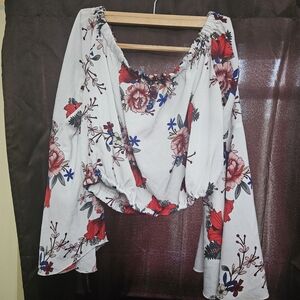 Off shoulder Long sleeve Crop